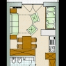 Arabba - Marmolada - Residencia Campolongo . Arabba - Estudio 3-4 personas 27m2